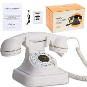 ROOMEDAL Audio Guest Book Wedding Phone, Guest Book Retro Record Audio Messages
